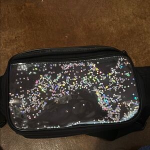 Black Glitter Fanny Pack